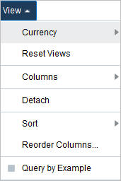 View Menu Results section Contract Cost History
