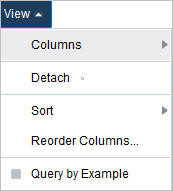 View Menu Results section Contract Search