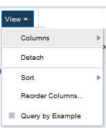 View Menu Terms Definition section