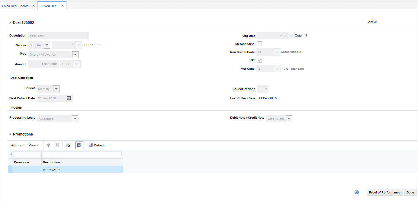 Fixed Deal window in View mode