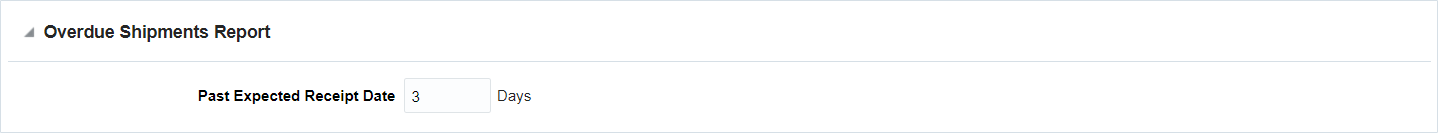 Overdue Shipments Report section