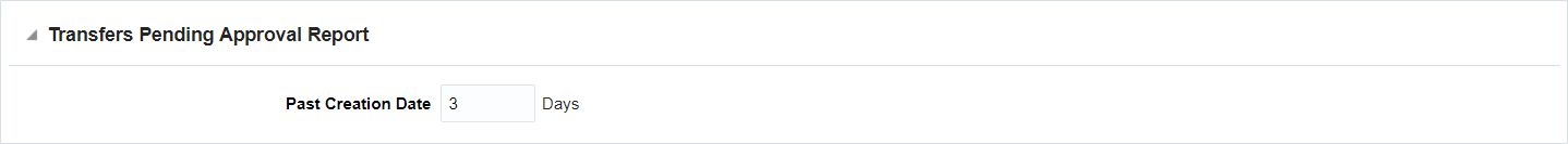 Transfers Pending Close Report section