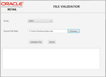 Enter File Validator Source File Path