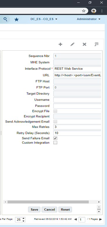 Output Interface Configuration