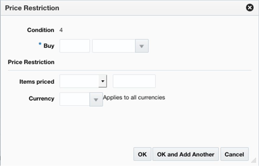 Add Conditions Pop-up