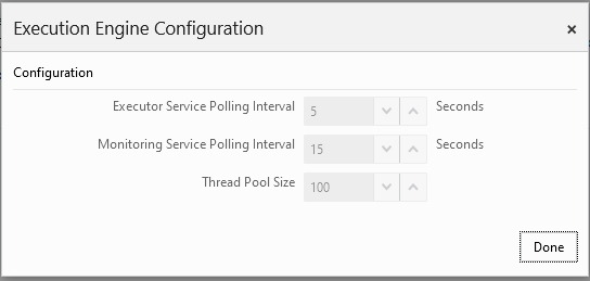 Execution Engine Administration Window