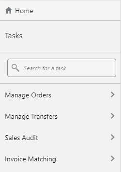 Sales Audit Task Options