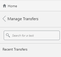 Manage Transfers Menu Options