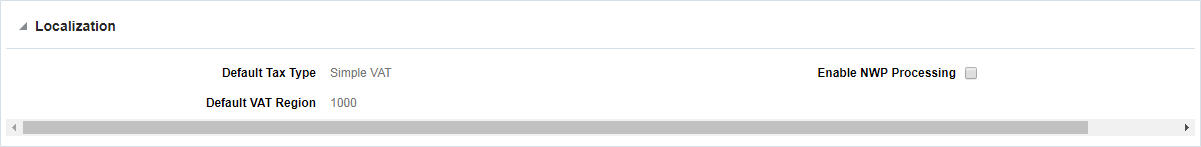Localization section