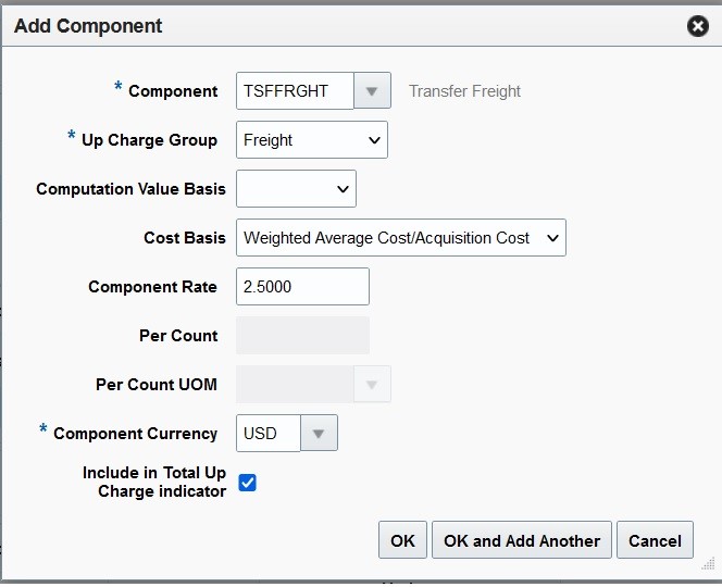 Add Component window