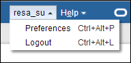 Log out option in resa_su menu