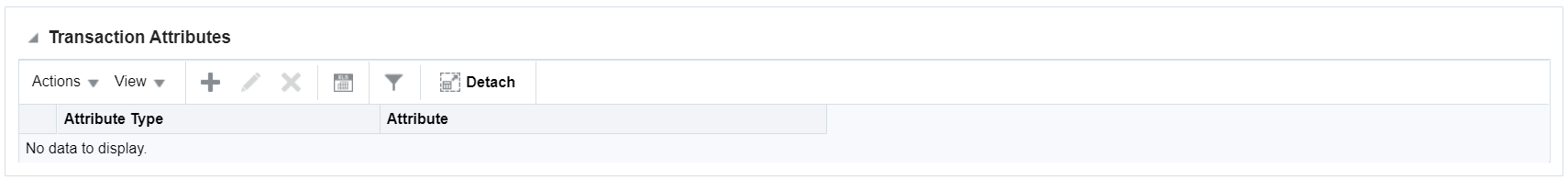 Transaction Attributes on Transaction Maintenance Window