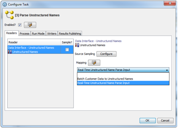 Example - Job containing two Data Interfaces