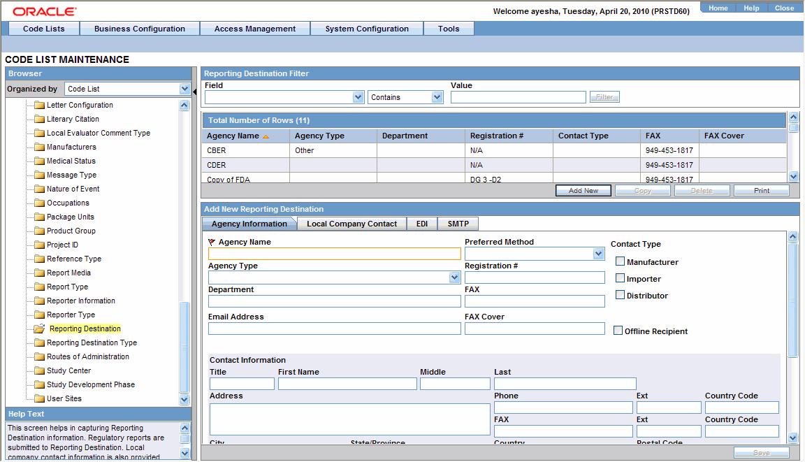 Configuring Argus Interchange