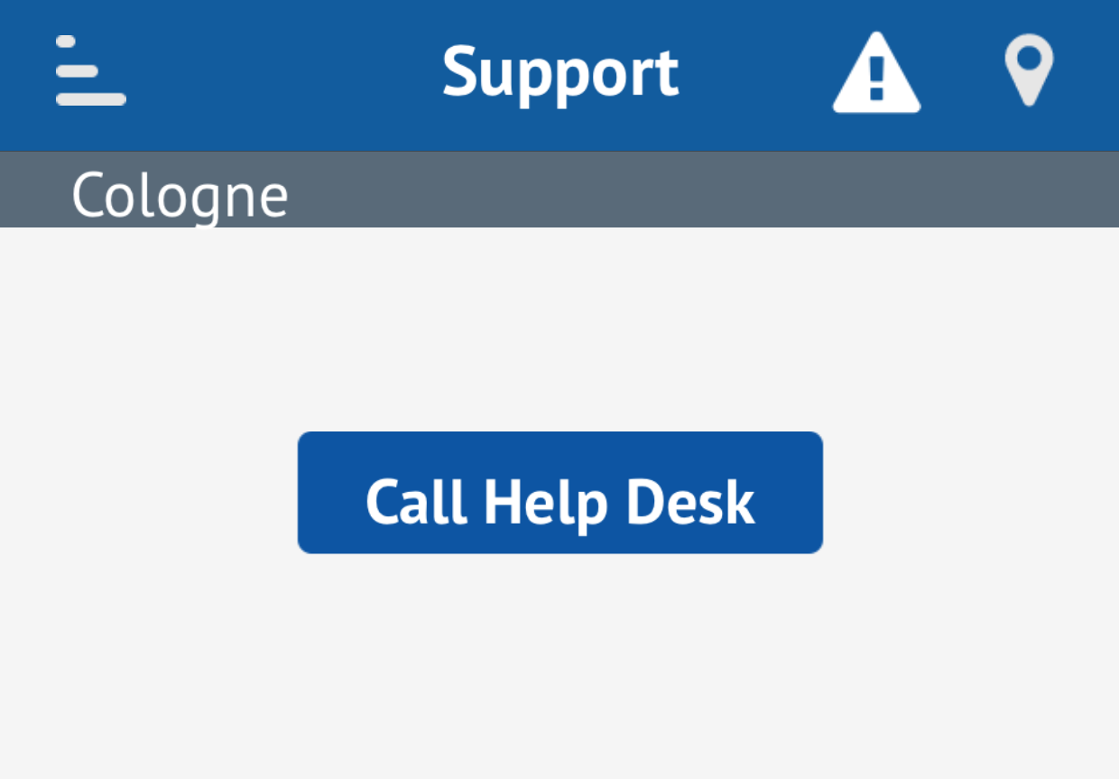 This image shows the support view.
