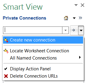 This screenshot shows the location of the menu item for creating a new private connection.
