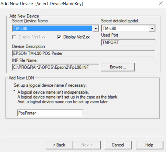 This image shows the Add New Device screen.