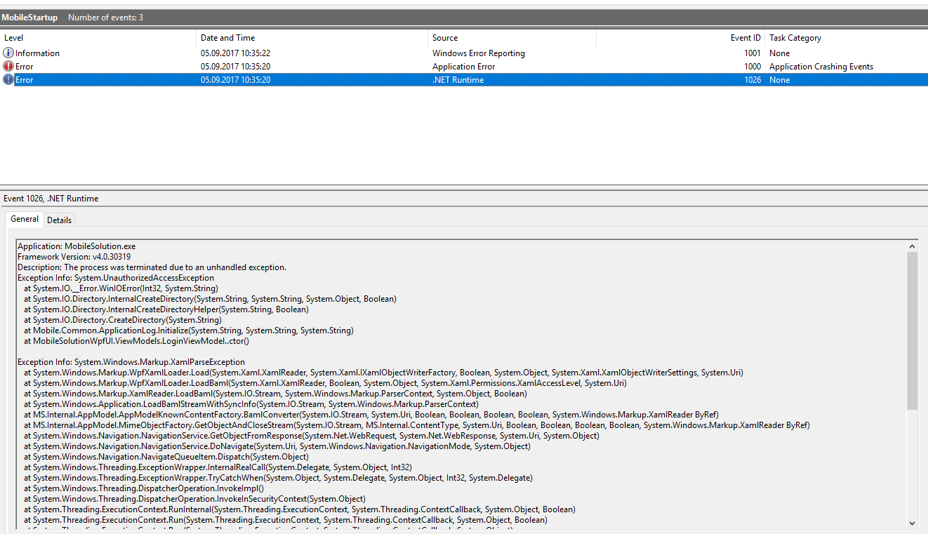 This image shows the .NET Runtime screen.