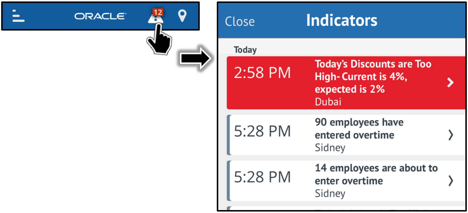 This image shows the alerts.