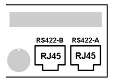 This figure shows the Workstation 4 LX Modular COM ports.