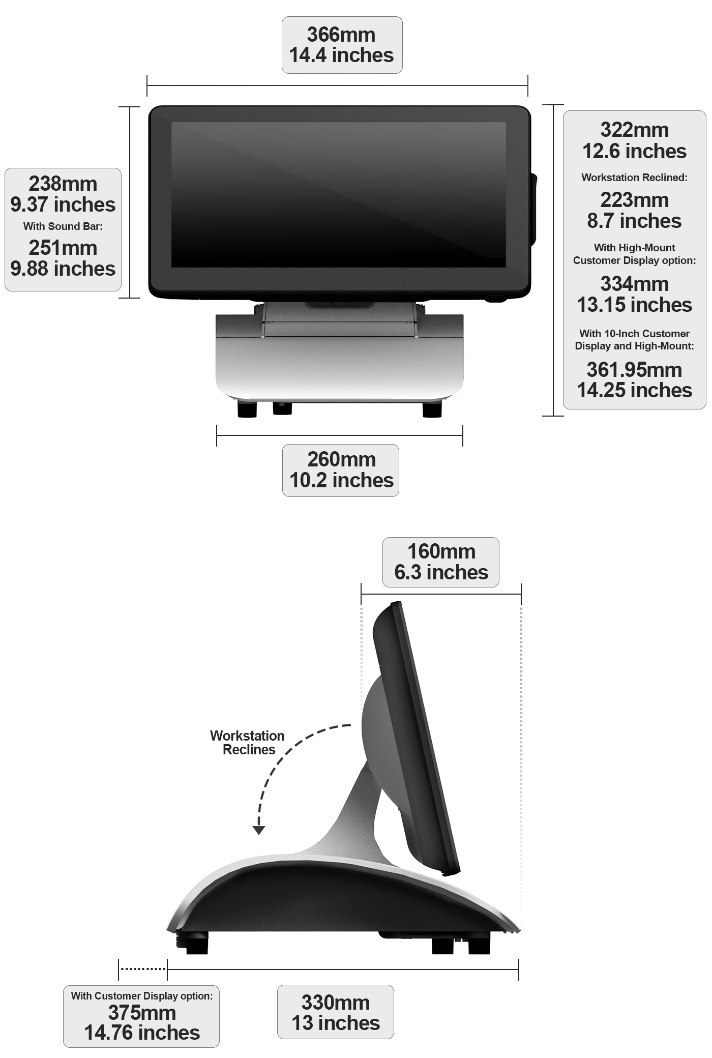 w/STAND * Micros 12.1" Workstation 4 System POS Touchscreen Terminal 400614-001 