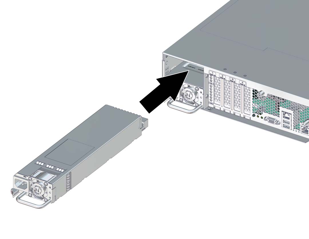 image:この図は、電源装置の取り付けを示しています。