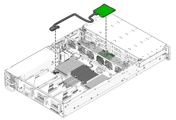 image:7120 コントローラのストレージドライブデータケーブルを示す図