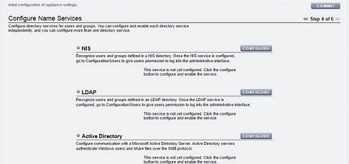 image:Configure Name Services(이름 서비스 구성) 화면