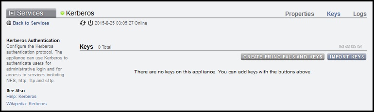 image:키 가져오기 버튼이 표시된 BUI 화면 이미지