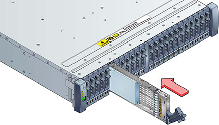 image:illustration présentant comment retirer une unité de disque verticale
