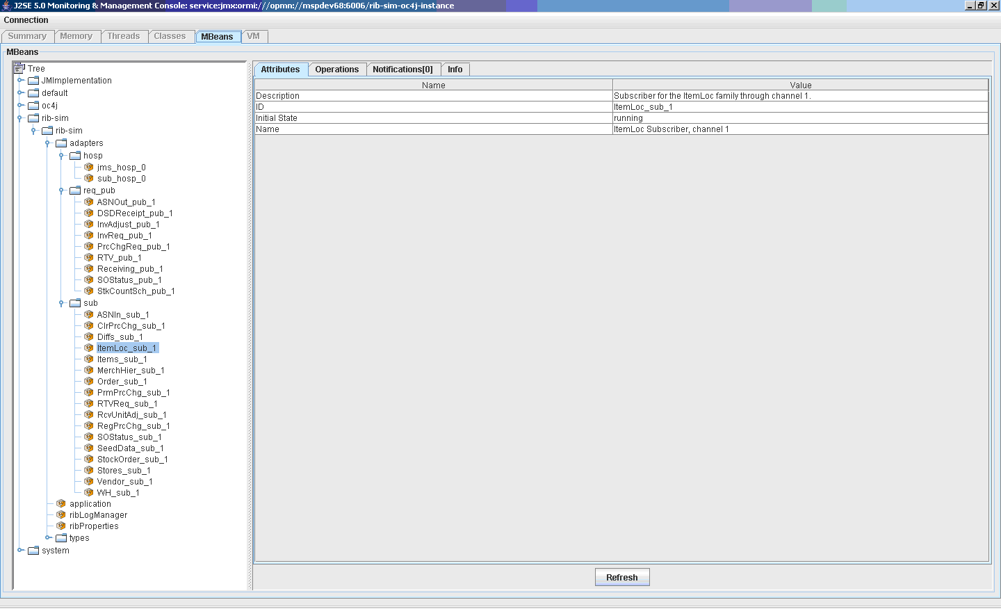 Attributes tab