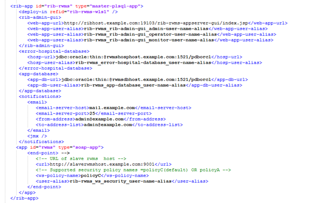 Commented Hybrid Cloud Installation XML Snippet