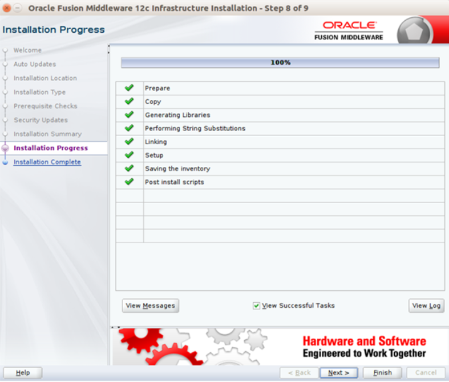 Installation Progress window