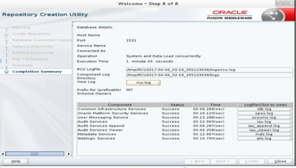 Summary window