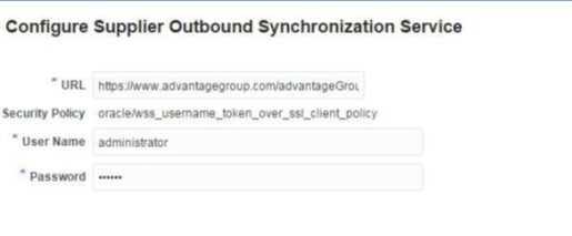 Configure Supplier Outbound Synchronization Service in CFIN Setup Manager