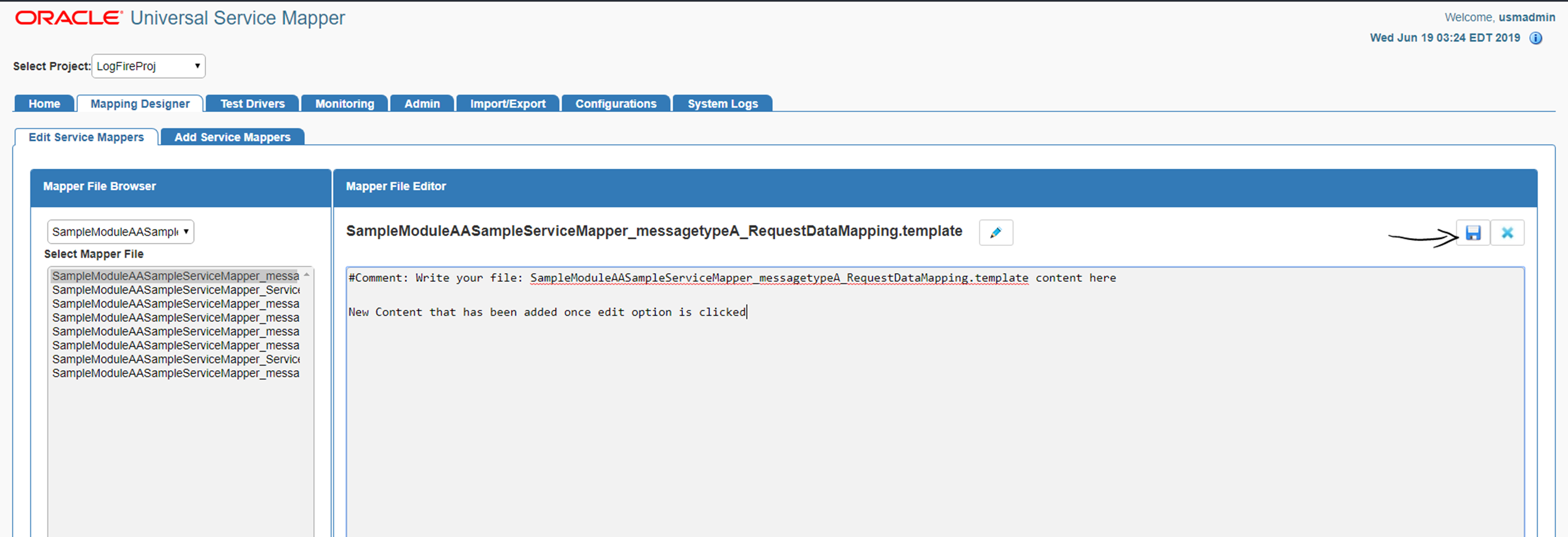 Surrounding text describes edit_service_mapper_info.png.