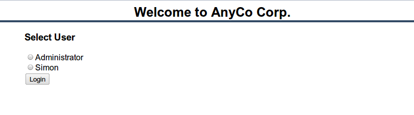AnyCo Corpログイン・ページ AnyCo Corpログイン・ページ