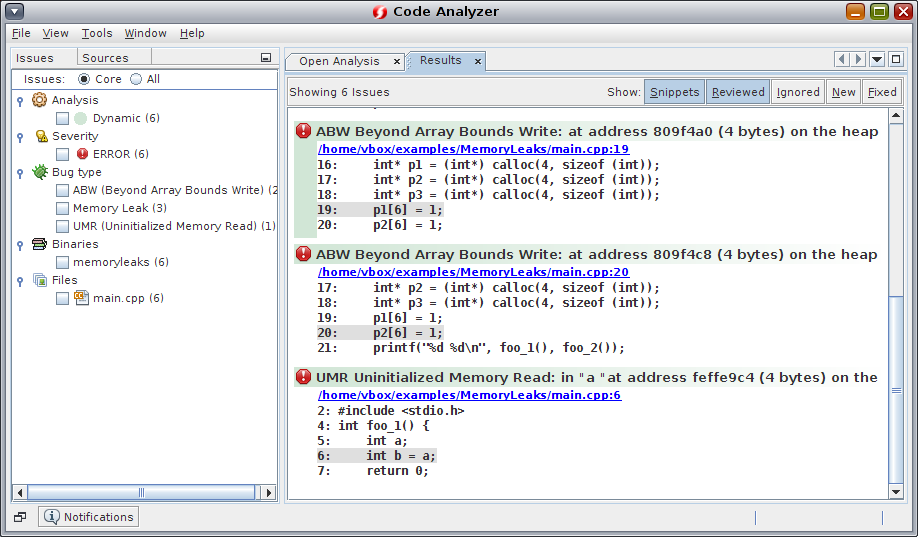 image:CodeAnalyzer の UI