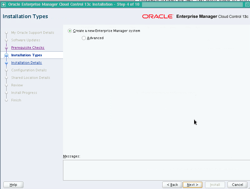 インストール・タイプ・ウィザード