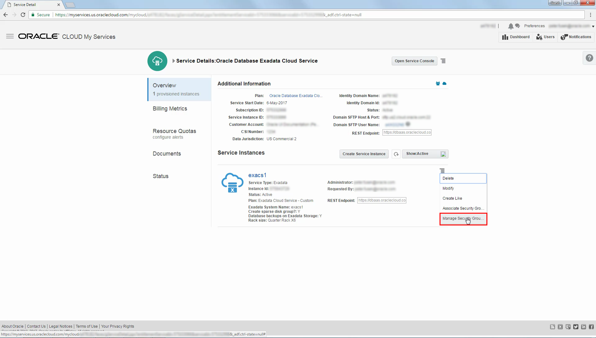 Manage Security Groups