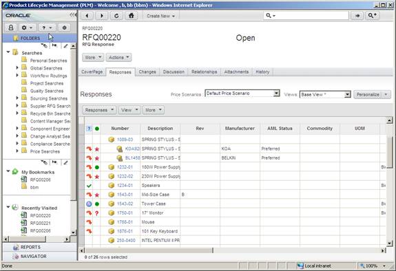RFQ Response Lines in Advanced Wizard Edit Mode