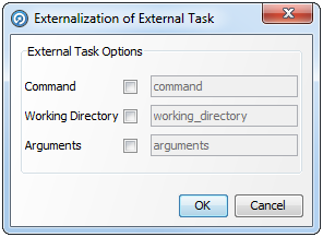 「外部タスクの外部化」ダイアログ
