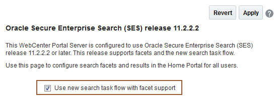 ファセット・サポートを使用する検索オプション