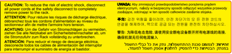 image:Disconnect devices electrical shock hazard                                         warning.