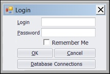 This figure shows the Login screen for the Itinerary Tracker.