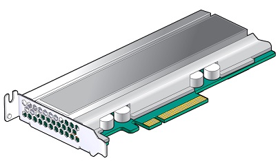 image:Illustration showing Oracle Flash Accelerator F640 PCIe Card v1 with                 bracket