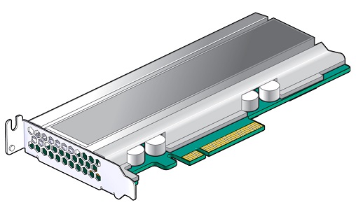 image:Illustration showing Oracle Flash Accelerator F640 PCIe Card with                         bracket