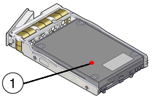 image:Illustration showing the Oracle 6.4 TB NVMe SSD temperature sensor                     location