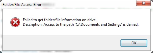 Cuadro de diálogo de error