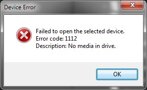 Cuadro de diálogo de error